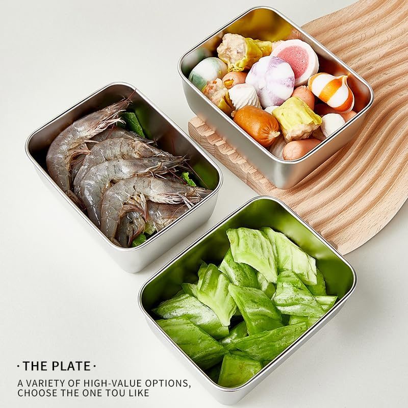 Set of 10 Stainless Steel Snack Boxes, Each 16Oz, Featuring Easy-Open, Leak-Proof Lids. These Stackable Metal Lunch Containers Are Perfect for Daycare, School, And Travel