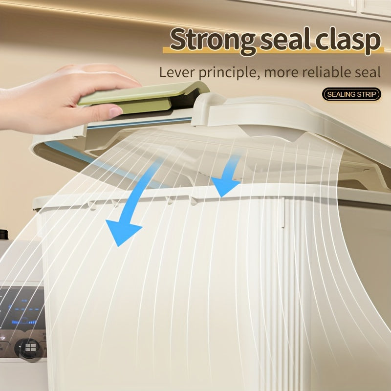 Versatile Rolling Rice & Grain Storage Container with Measuring Cup - 33L\u002F44L Capacity, Moisture-Proof & Insect-Resistant Seal - Ideal for Kitchen Organization - For Fall - Suitable for Home Cooks & Families