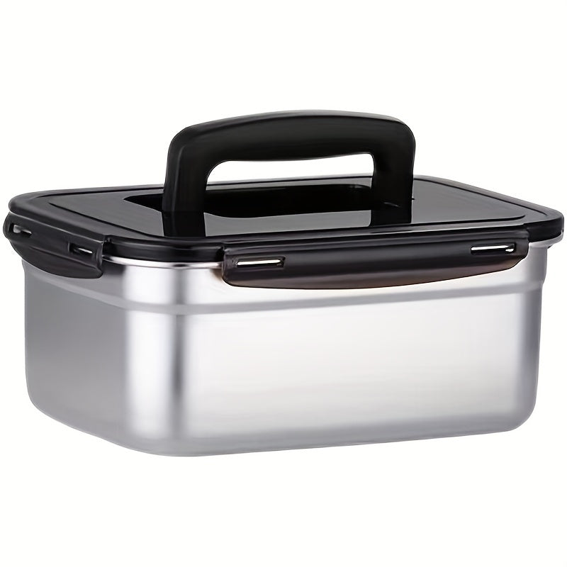 2pcs\u002F3pcs\u002F4pcs Food Storage Containers with Lifting Lids, Stainless Steel Freezer Containers, Suitable for Fruits, Vegetables, Pickles, Meat, Seafood, Rice, Etc., Kitchen Gadgets, Kitchen Accessories
