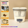 Airtight Rice & Grain Storage Dispenser with Lids, Large-Capacity Kitchen Pantry Canisters, Ideal for Grains, Rice, Flour & Sugar