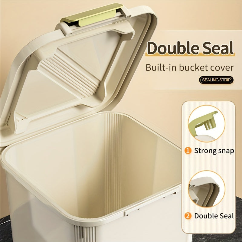 Versatile Rolling Rice & Grain Storage Container with Measuring Cup - 33L\u002F44L Capacity, Moisture-Proof & Insect-Resistant Seal - Ideal for Kitchen Organization - For Fall - Suitable for Home Cooks & Families