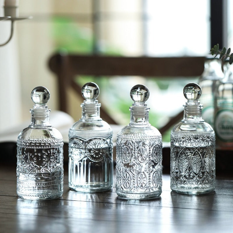 Premium Glass Bottle with a Narrow Opening, Ideal for Wine Pouring And Aromatherapy Decoration