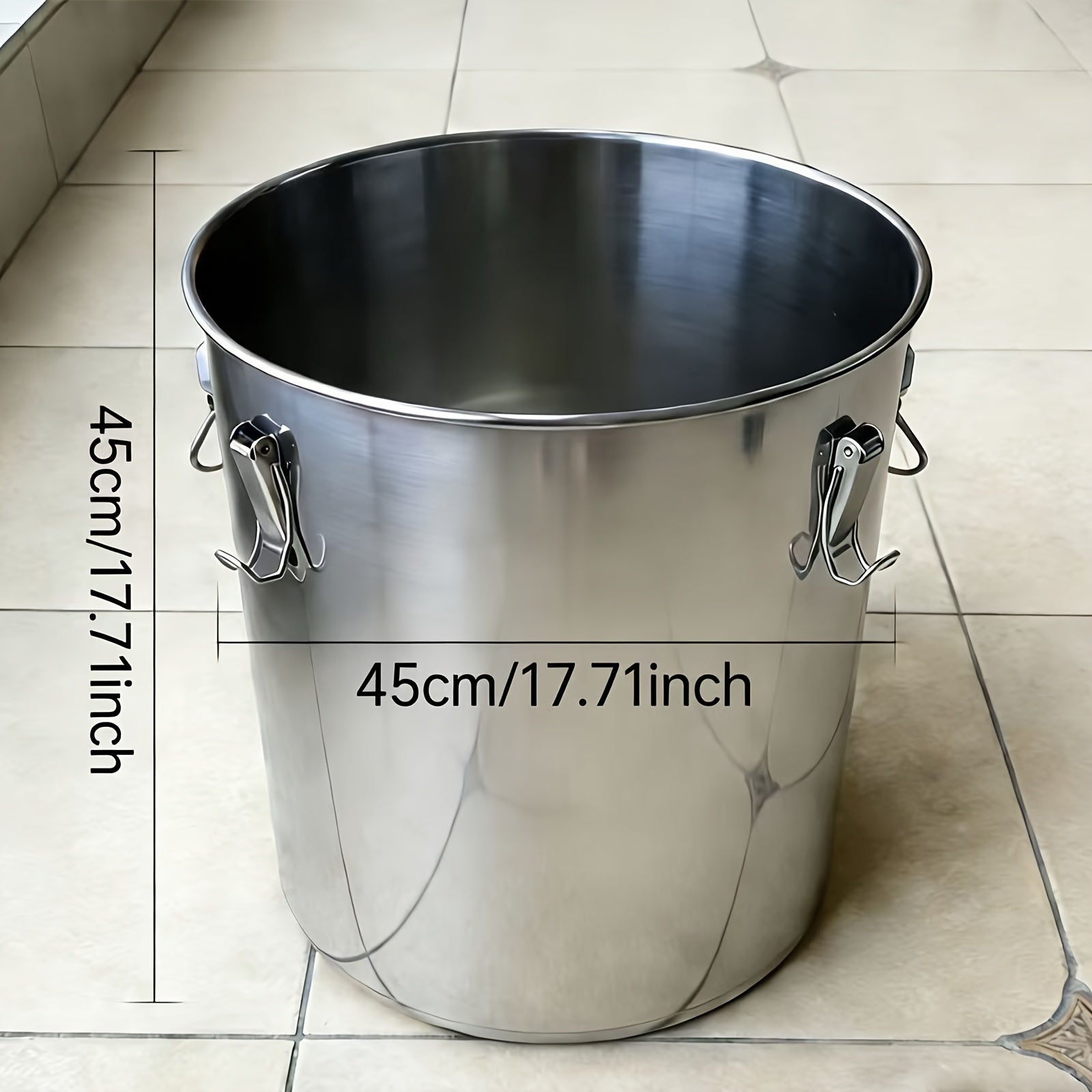 304 Stainless Steel Airtight Container with Lid And Locking Clamp, Featuring A Sealed Design, Versatile for Various Uses, Suitable for Storing Iced Tea, Milk, Rice, And Oil, Providing Protection Against Moisture And Insects