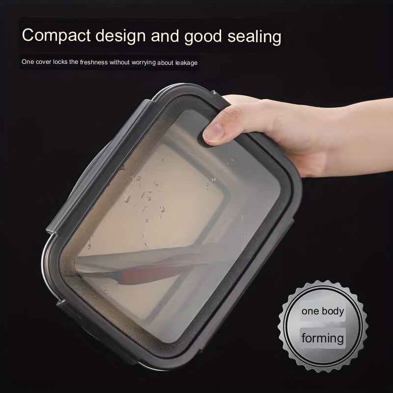 2pcs\u002F3pcs\u002F4pcs Food Storage Containers with Lifting Lids, Stainless Steel Freezer Containers, Suitable for Fruits, Vegetables, Pickles, Meat, Seafood, Rice, Etc., Kitchen Gadgets, Kitchen Accessories
