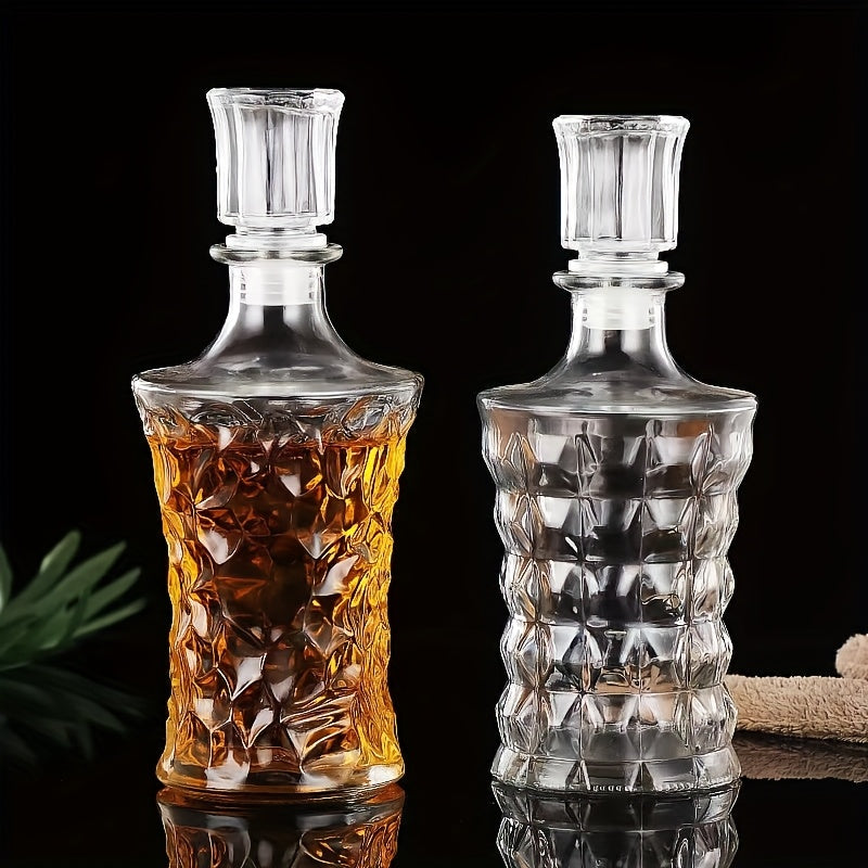 Wine Barrel Decanter 1pc European Style Wine Barrel Whiskey Glass Liquor Bottle Wine Decanter for Storing Wine Empty Wine Bottle