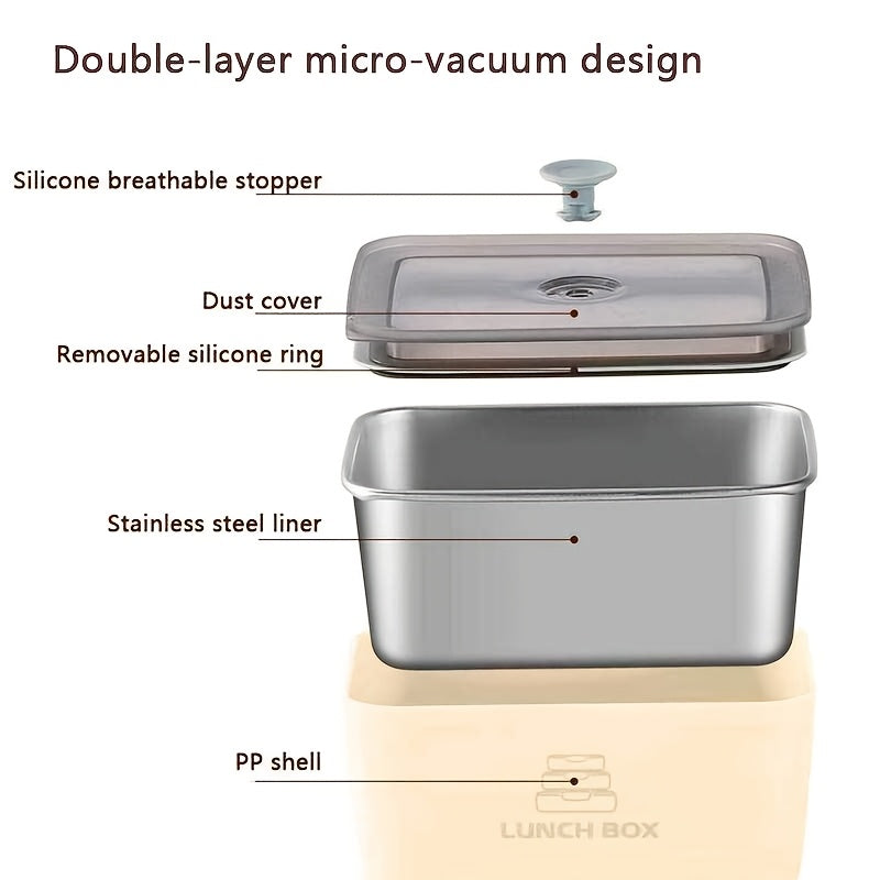 Stainless Steel Food Storage Containers with Clip-on Lids, Microwave & Dishwasher Safe - 4pcs Set for Fruits, Vegetables, Dumplings, Meat, Eggs, Ginger, Garlic, Onion | Reusable, Multipurpose, Leakproof Lunch Boxes for Home and Kitchen Use