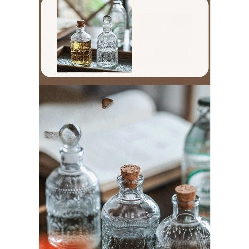 Premium Glass Bottle with a Narrow Opening, Ideal for Wine Pouring And Aromatherapy Decoration