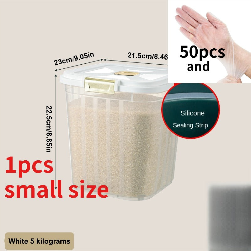 51pcs Large Sealed Grain Storage Container for Kitchen and Pet Food - Moisture-proof and Clear, Easy Access Lid