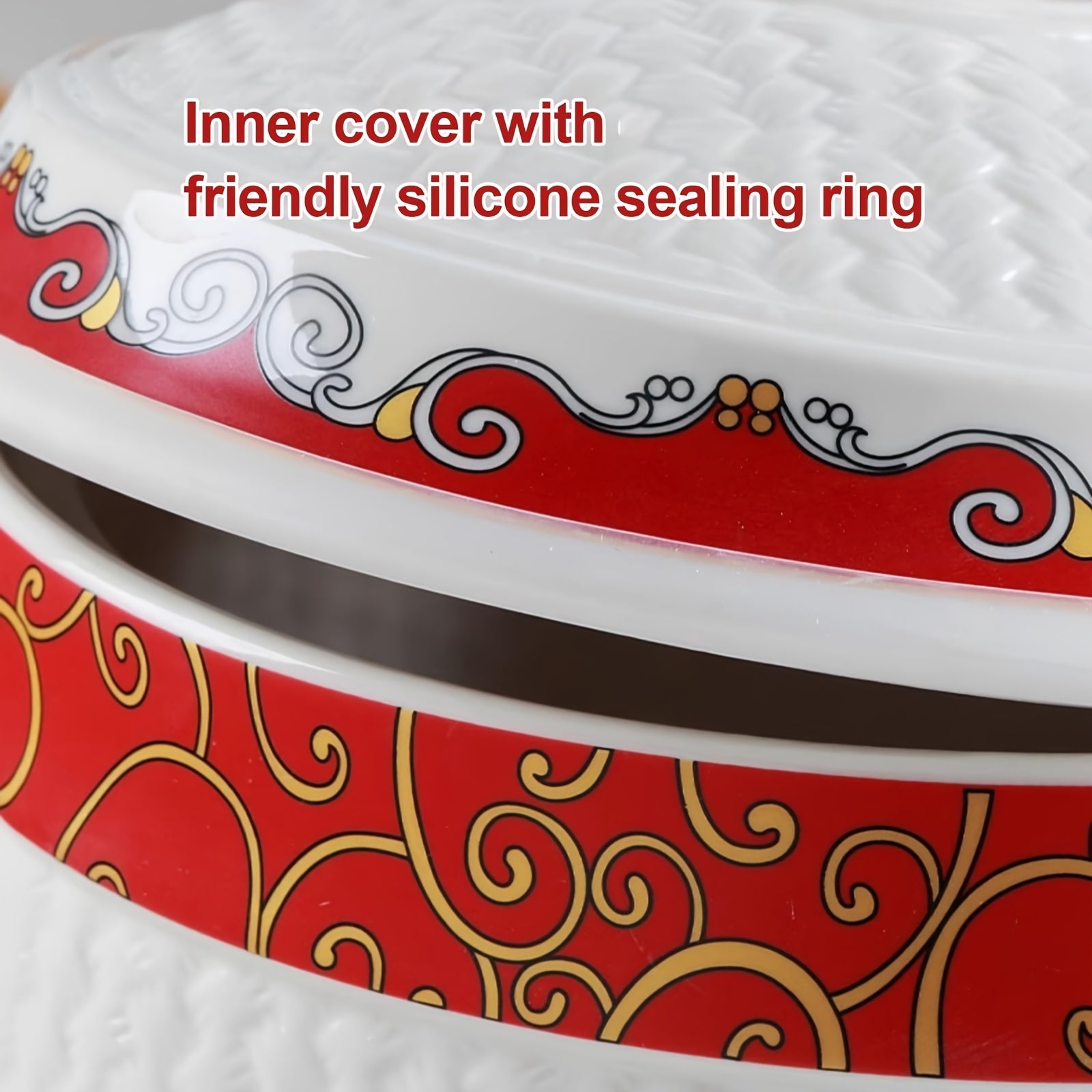 A Chinese-Style Airtight Storage Jar with a Capacity of 88Oz\u002F141Oz, Serving As Both a Decorative Item And a Ceramic Container for Grains And Legumes. Ideal for Storing Rice, It Can Also Be Used for Portioning Snacks, Candies, Coffee Beans