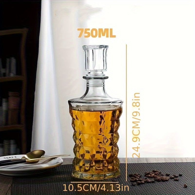 Wine Barrel Decanter 1pc European Style Wine Barrel Whiskey Glass Liquor Bottle Wine Decanter for Storing Wine Empty Wine Bottle