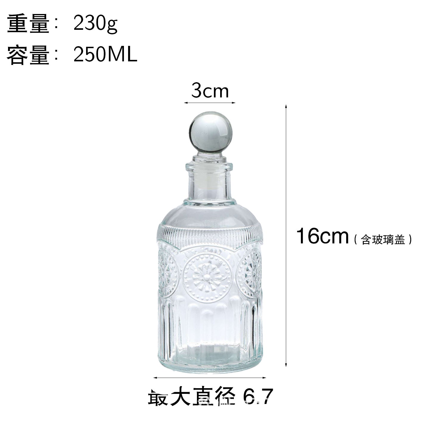 Premium Glass Bottle with a Narrow Opening, Ideal for Wine Pouring And Aromatherapy Decoration