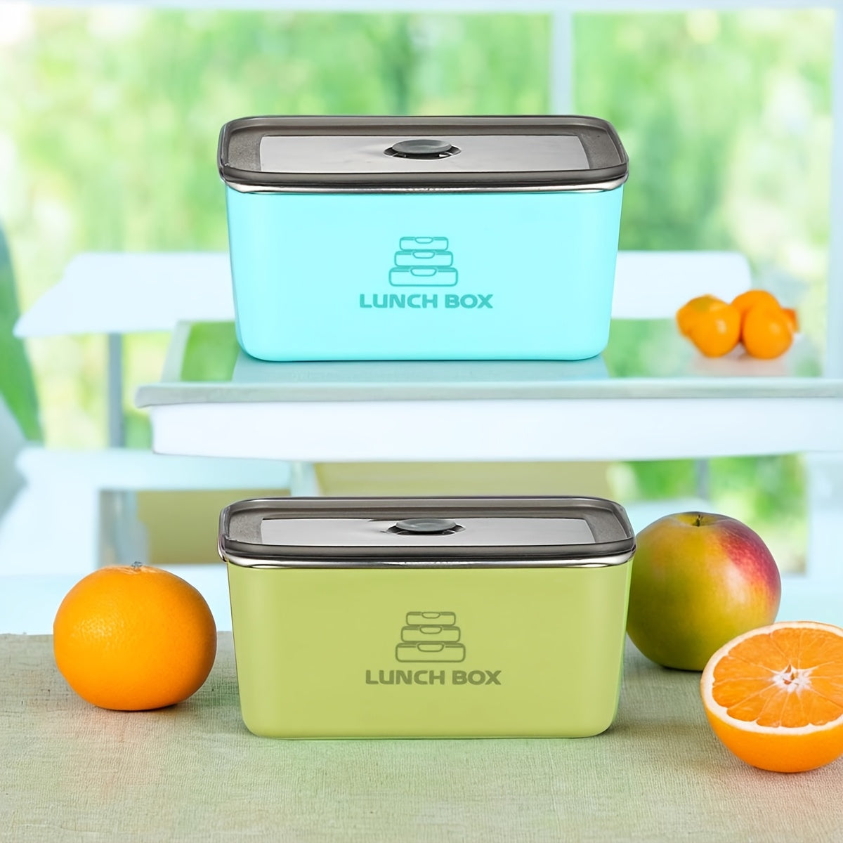 Stainless Steel Food Storage Containers with Clip-on Lids, Microwave & Dishwasher Safe - 4pcs Set for Fruits, Vegetables, Dumplings, Meat, Eggs, Ginger, Garlic, Onion | Reusable, Multipurpose, Leakproof Lunch Boxes for Home and Kitchen Use