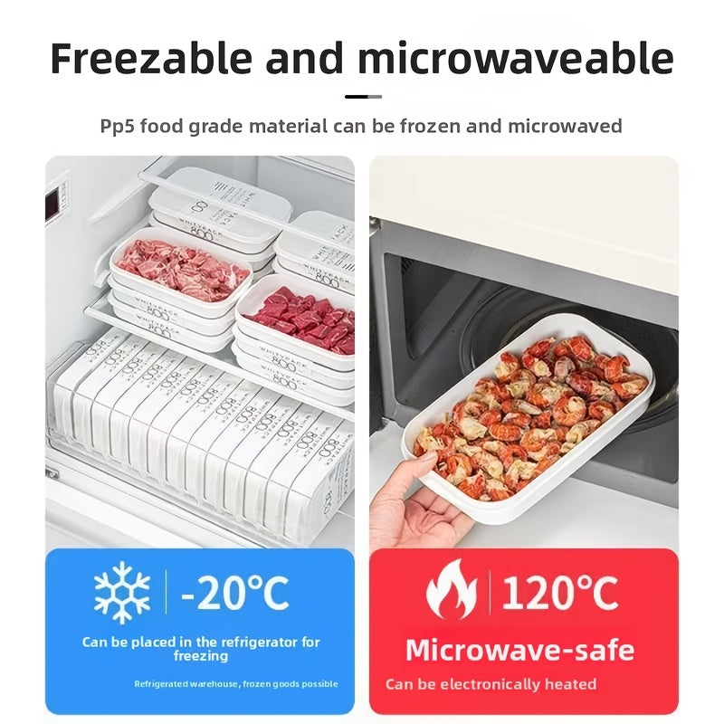 10pcs Reusable Food Storage Container Set (5 Containers And 5 Lids), Food-Grade Refrigerator Storage Boxes, Freezer-Safe Storage Boxes with Lids, Stackable, Food Storage Boxes. Used for Kitchen Storage