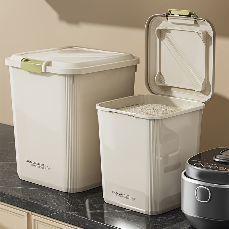Versatile Rolling Rice & Grain Storage Container with Measuring Cup - 33L\u002F44L Capacity, Moisture-Proof & Insect-Resistant Seal - Ideal for Kitchen Organization - For Fall - Suitable for Home Cooks & Families