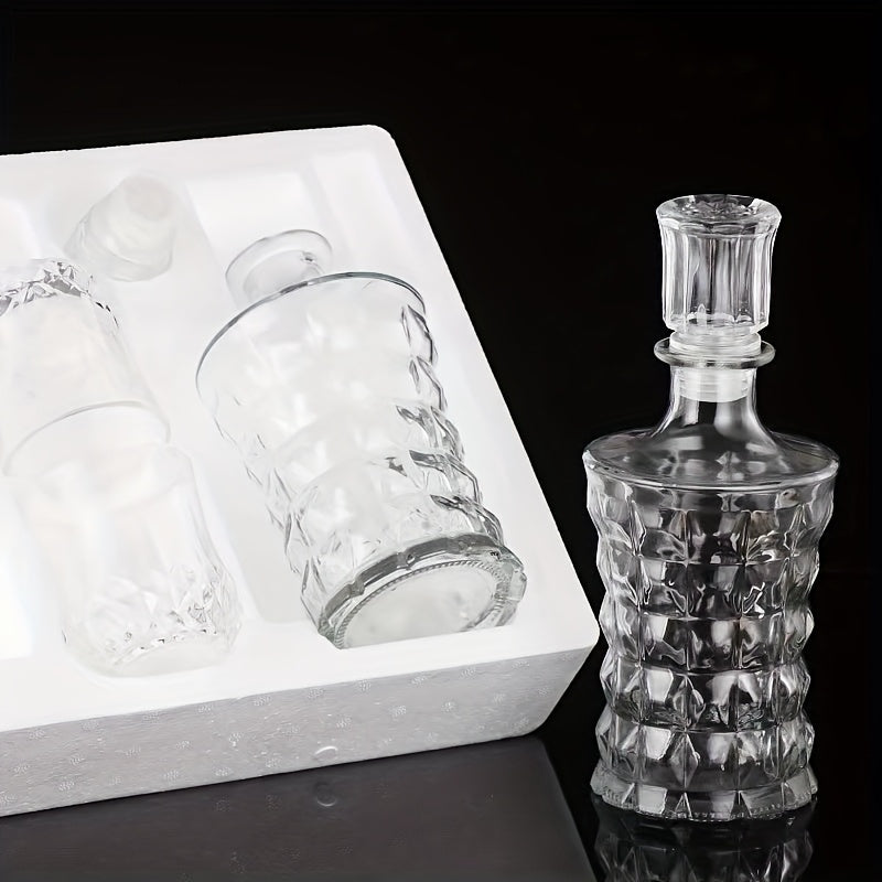 Wine Barrel Decanter 1pc European Style Wine Barrel Whiskey Glass Liquor Bottle Wine Decanter for Storing Wine Empty Wine Bottle