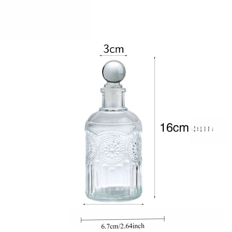 Premium Glass Bottle with a Narrow Opening, Ideal for Wine Pouring And Aromatherapy Decoration