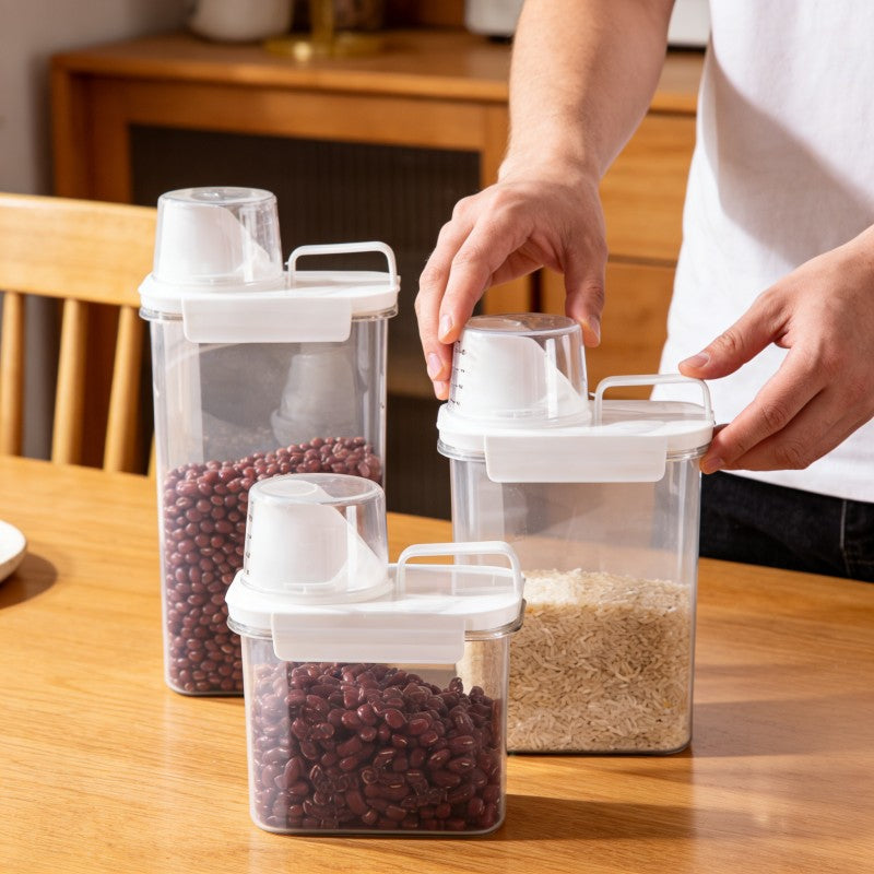 The Wide-Mouth Design of The Grain Jar Makes It Easy to Scoop Out Contents with Your Hand Or a Measuring Cup. It'S Difficult to Retrieve Grains from The Corners of a Narrow-Mouth Jar. This Design Allows for Easy Access to The Ingredients at The Bott
