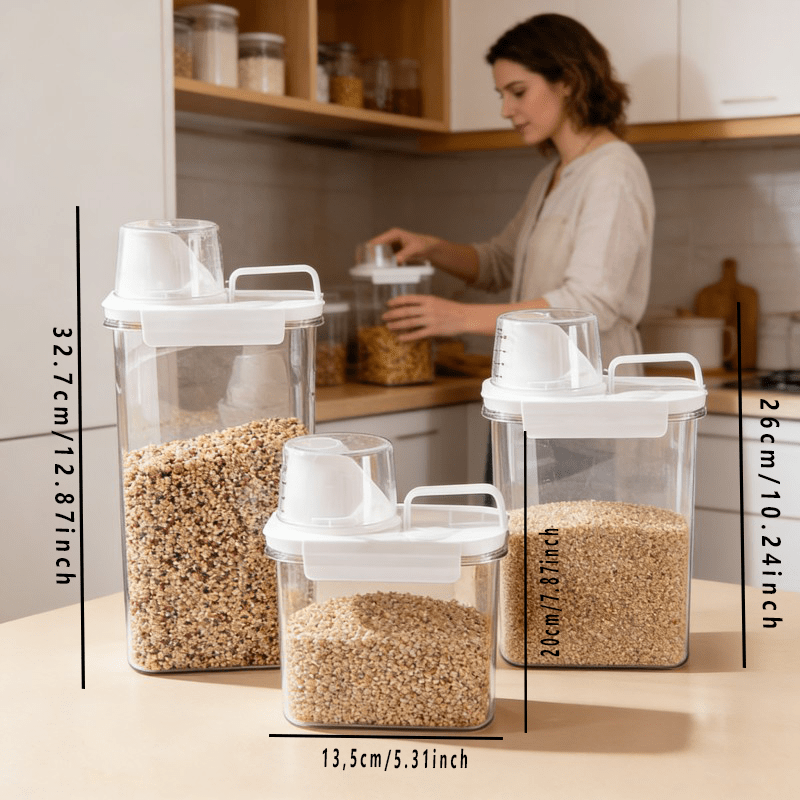 The Wide-Mouth Design of The Grain Jar Makes It Easy to Scoop Out Contents with Your Hand Or a Measuring Cup. It'S Difficult to Retrieve Grains from The Corners of a Narrow-Mouth Jar. This Design Allows for Easy Access to The Ingredients at The Bott