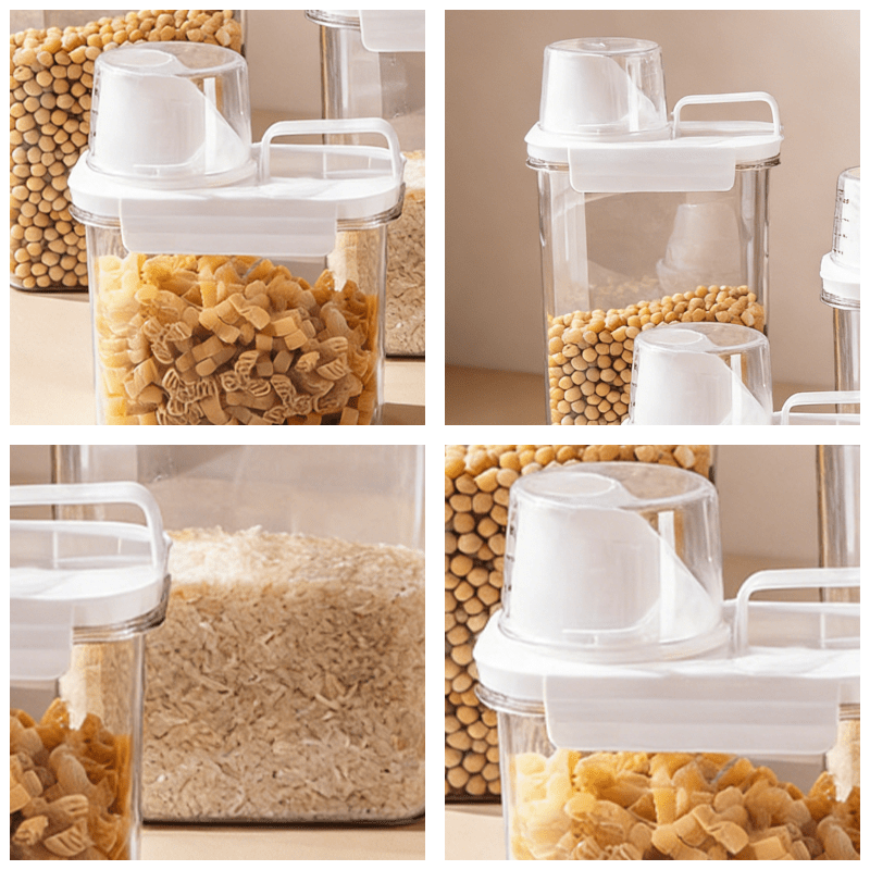The Wide-Mouth Design of The Grain Jar Makes It Easy to Scoop Out Contents with Your Hand Or a Measuring Cup. It'S Difficult to Retrieve Grains from The Corners of a Narrow-Mouth Jar. This Design Allows for Easy Access to The Ingredients at The Bott