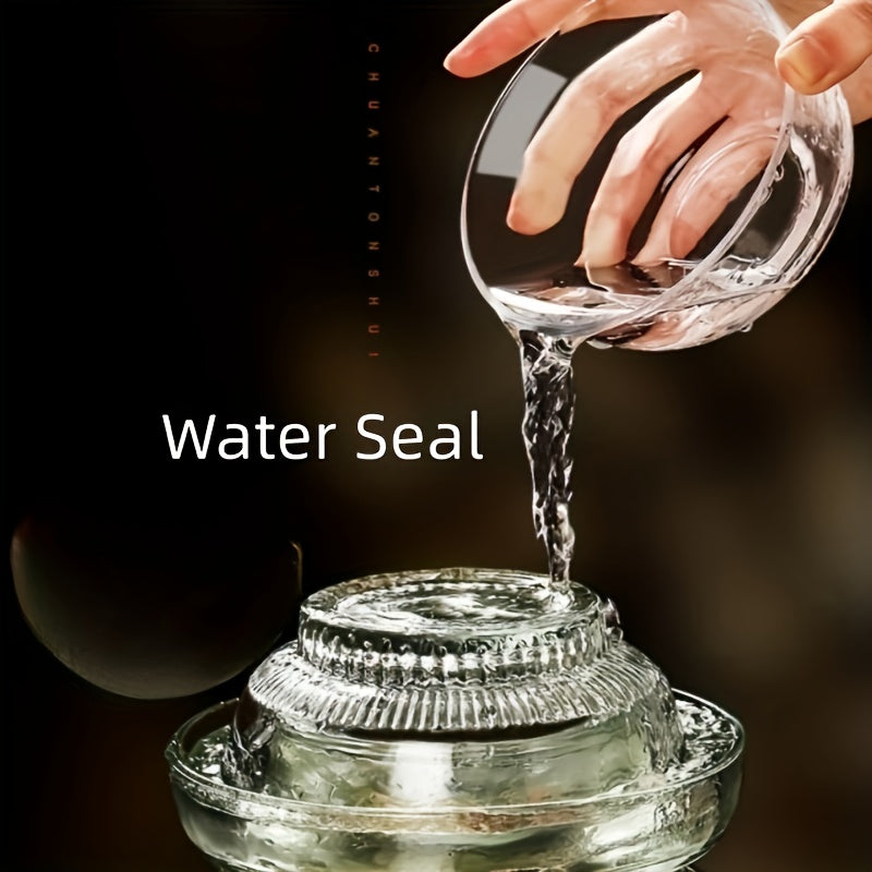 Glass Fermentation Jar 2500ml\u002F84.53oz Glass Pickle Jar Fermentation Jar | 1pc Traditional Fermenting Kit Crock With Water Seal Airlock Lid for Pickles, Kimchi, Sauerkraut, Wine Brewing, Kombucha