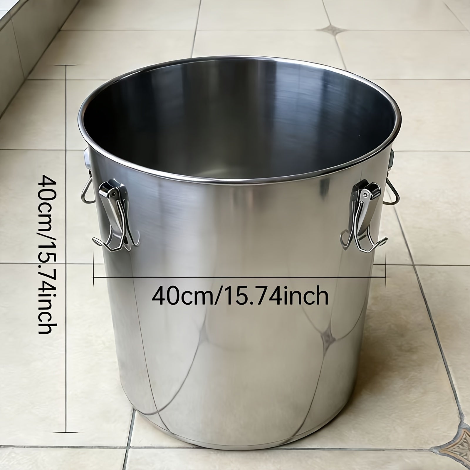 304 Stainless Steel Airtight Container with Lid And Locking Clamp, Featuring A Sealed Design, Versatile for Various Uses, Suitable for Storing Iced Tea, Milk, Rice, And Oil, Providing Protection Against Moisture And Insects
