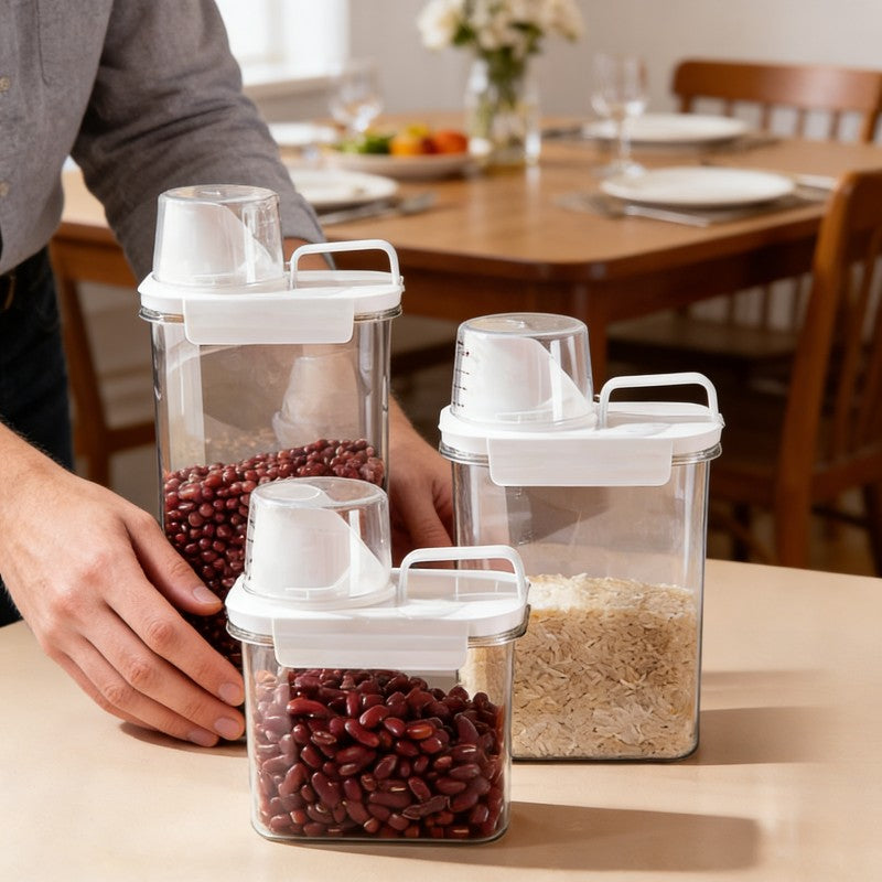 The Wide-Mouth Design of The Grain Jar Makes It Easy to Scoop Out Contents with Your Hand Or a Measuring Cup. It'S Difficult to Retrieve Grains from The Corners of a Narrow-Mouth Jar. This Design Allows for Easy Access to The Ingredients at The Bott