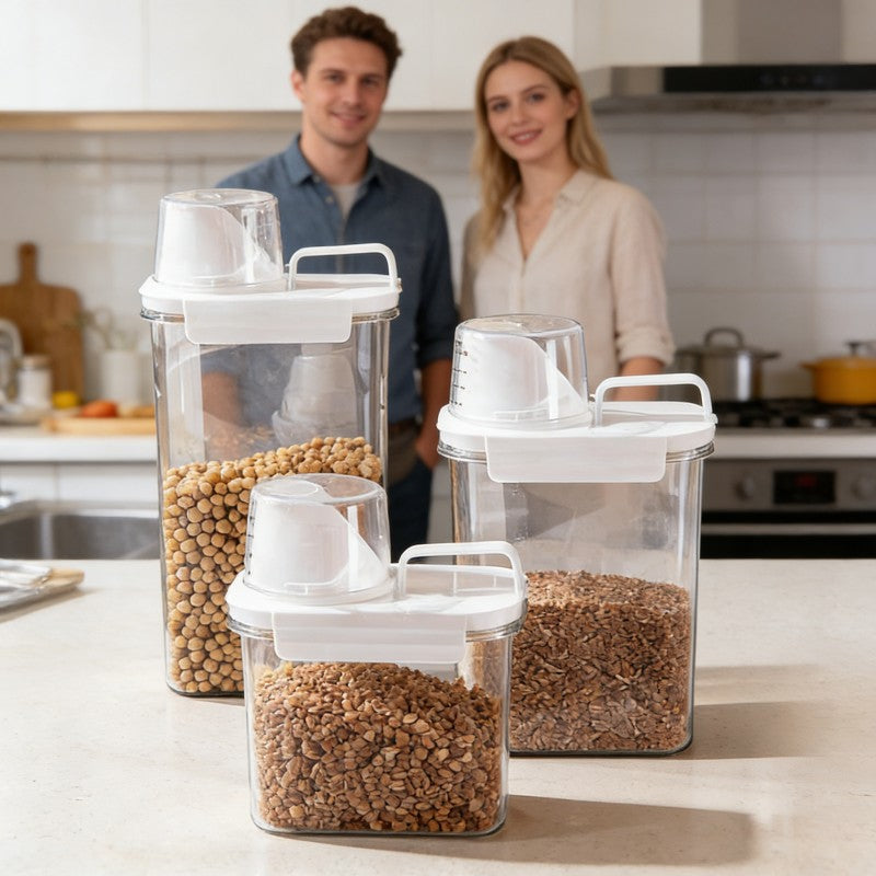 The Wide-Mouth Design of The Grain Jar Makes It Easy to Scoop Out Contents with Your Hand Or a Measuring Cup. It'S Difficult to Retrieve Grains from The Corners of a Narrow-Mouth Jar. This Design Allows for Easy Access to The Ingredients at The Bott
