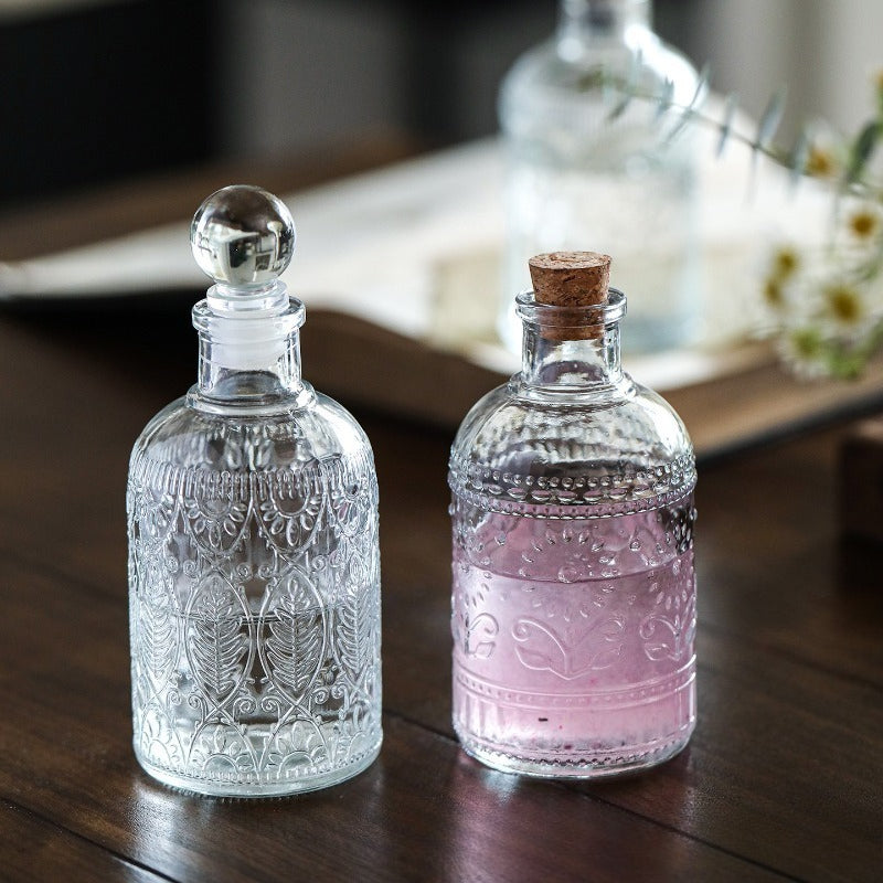 Premium Glass Bottle with a Narrow Opening, Ideal for Wine Pouring And Aromatherapy Decoration