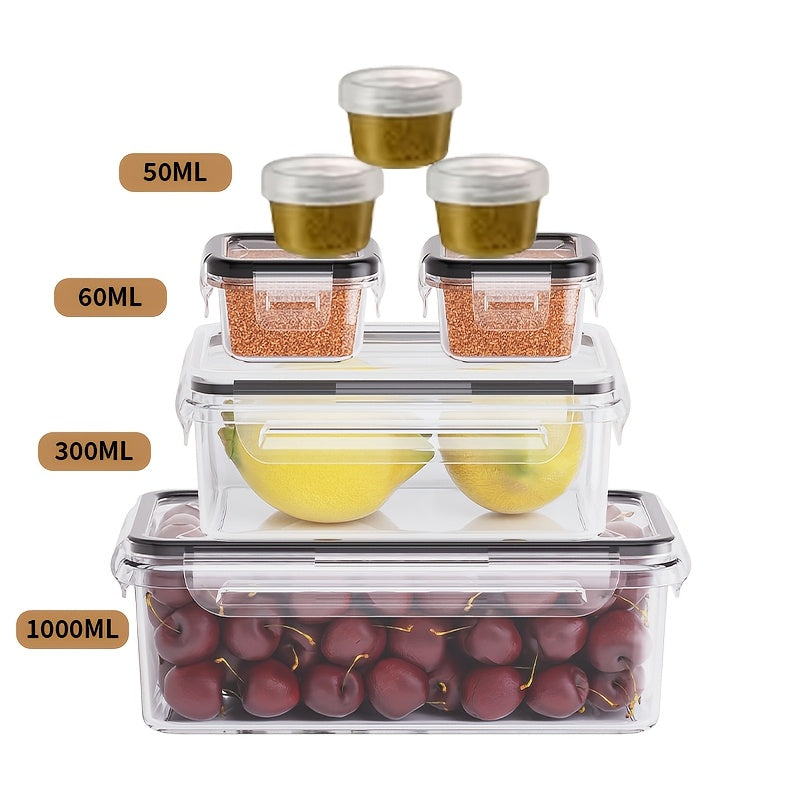 51pcs Set - Suitable for Storing Fruits, Vegetables, Pasta and Other Ingredients. Microwave-heated and Reusable to Help You Store Easily and Keep Your Kitchen Clean and Orderly
