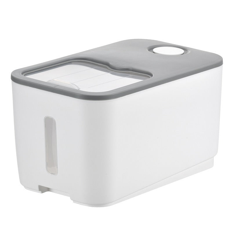 20LB Food Grade Airtight Rice Storage Container Sealed Moisture Insect Proof Cereal Grain Organizer Stackable Dry Food Kitchen Bin with Lock Lid Household Essential