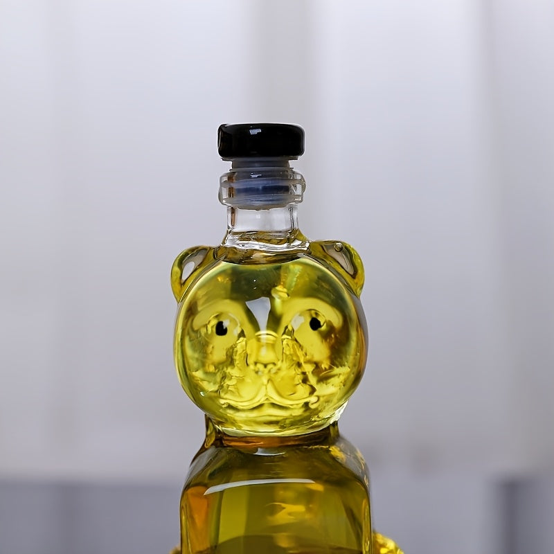 Cat-Shaped Glass Bottle\u002FHandcrafted High Borosilicate Glass\u002FSitting Cat Design with Round Head, Upright Ears, Curved Tail\u002FVivid Three-Dimensional Details\u002FBlack Cap Seals Freshness