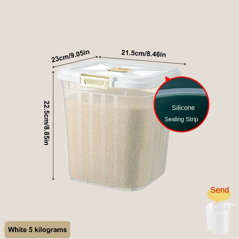 51pcs Large Sealed Grain Storage Container for Kitchen and Pet Food - Moisture-proof and Clear, Easy Access Lid
