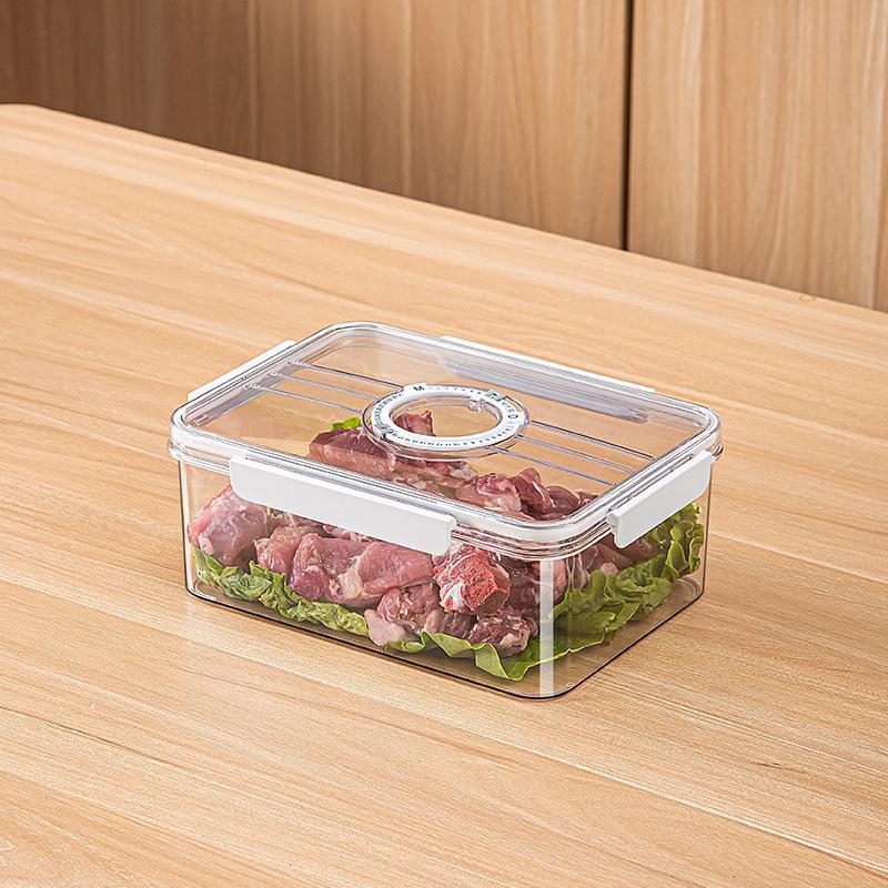 1pc Bpa-Free Glass Sealed Storage Box with Secure Closure | Round Shape | Microwave Safe | Dry Battery Power for Kitchen Use | Freshness Keeper