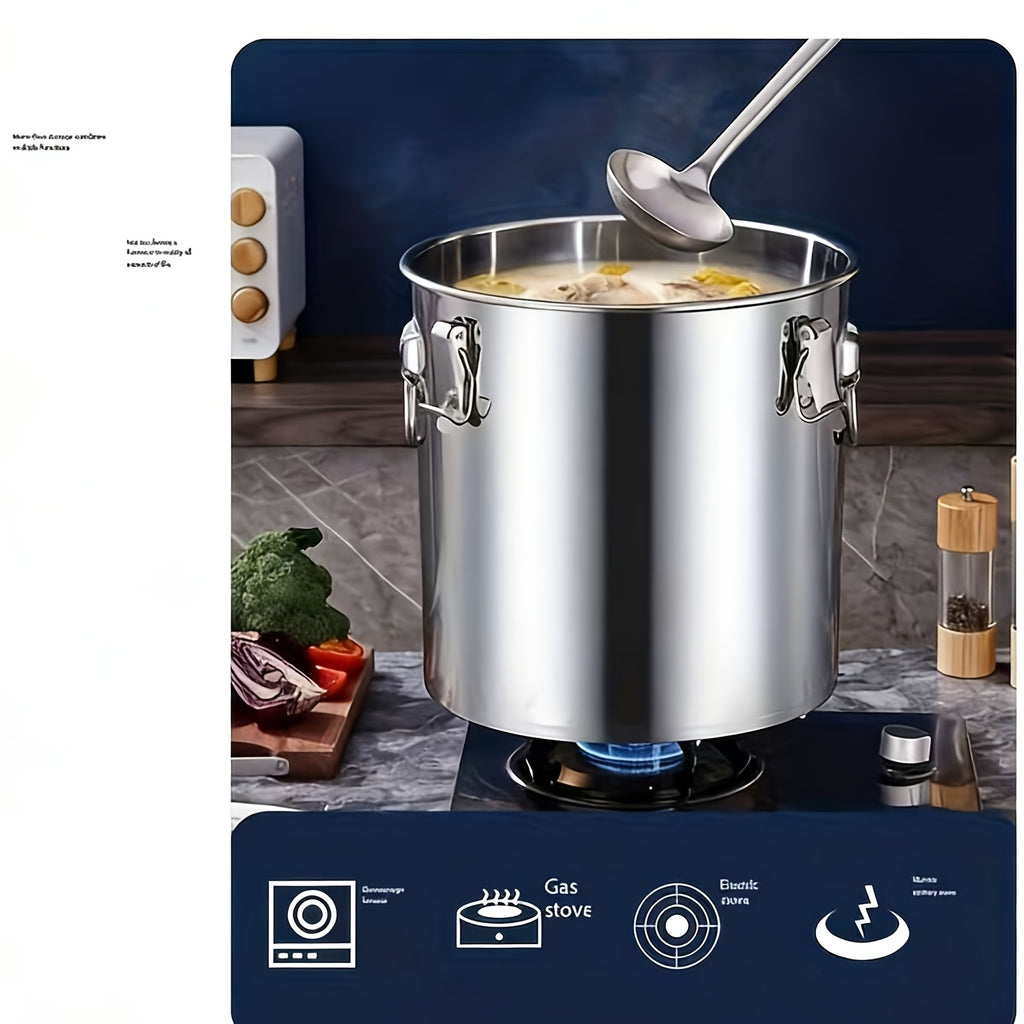 304 Stainless Steel Airtight Container with Lid And Locking Clamp, Featuring A Sealed Design, Versatile for Various Uses, Suitable for Storing Iced Tea, Milk, Rice, And Oil, Providing Protection Against Moisture And Insects