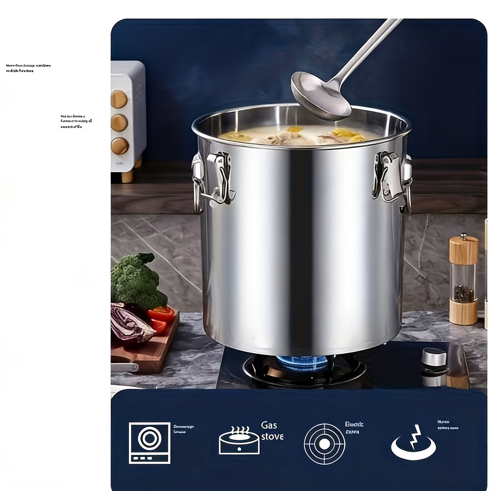 304 Stainless Steel Airtight Container with Lid And Locking Clamp, Featuring A Sealed Design, Versatile for Various Uses, Suitable for Storing Iced Tea, Milk, Rice, And Oil, Providing Protection Against Moisture And Insects
