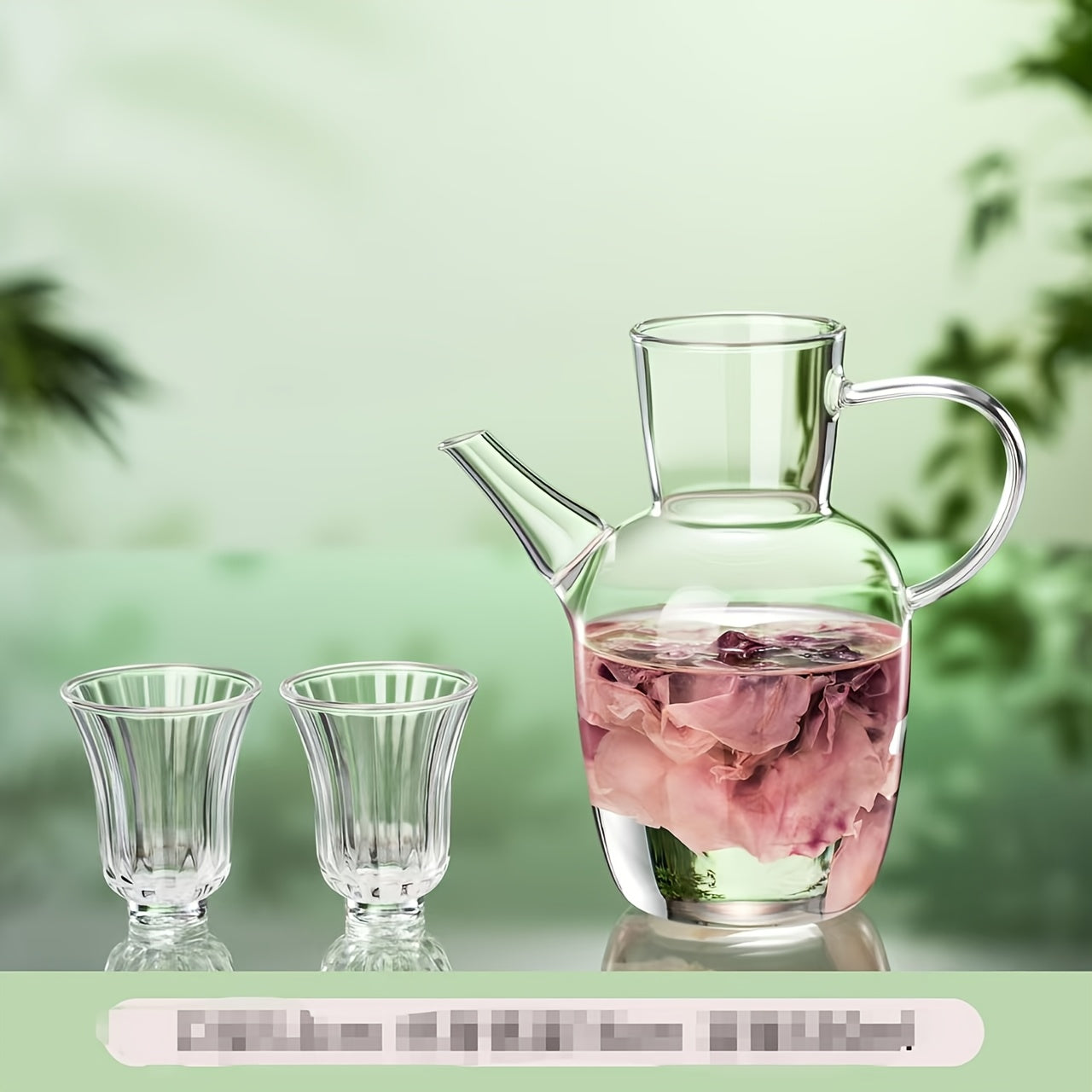 Imitation Song Dynasty Glass Teapot, Large Capacity Chinese-Style Water Infuser Green Teapot, High Borosilicate Glass Teapot for Brewing Tea, Flower Tea and Fruit Tea, Coffee Pot, Wine Pot, Suitable for Open Flame
