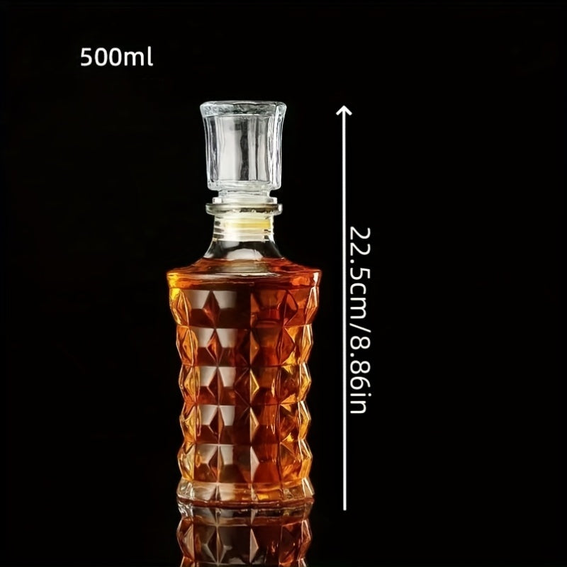 Wine Barrel Decanter 1pc European Style Wine Barrel Whiskey Glass Liquor Bottle Wine Decanter for Storing Wine Empty Wine Bottle