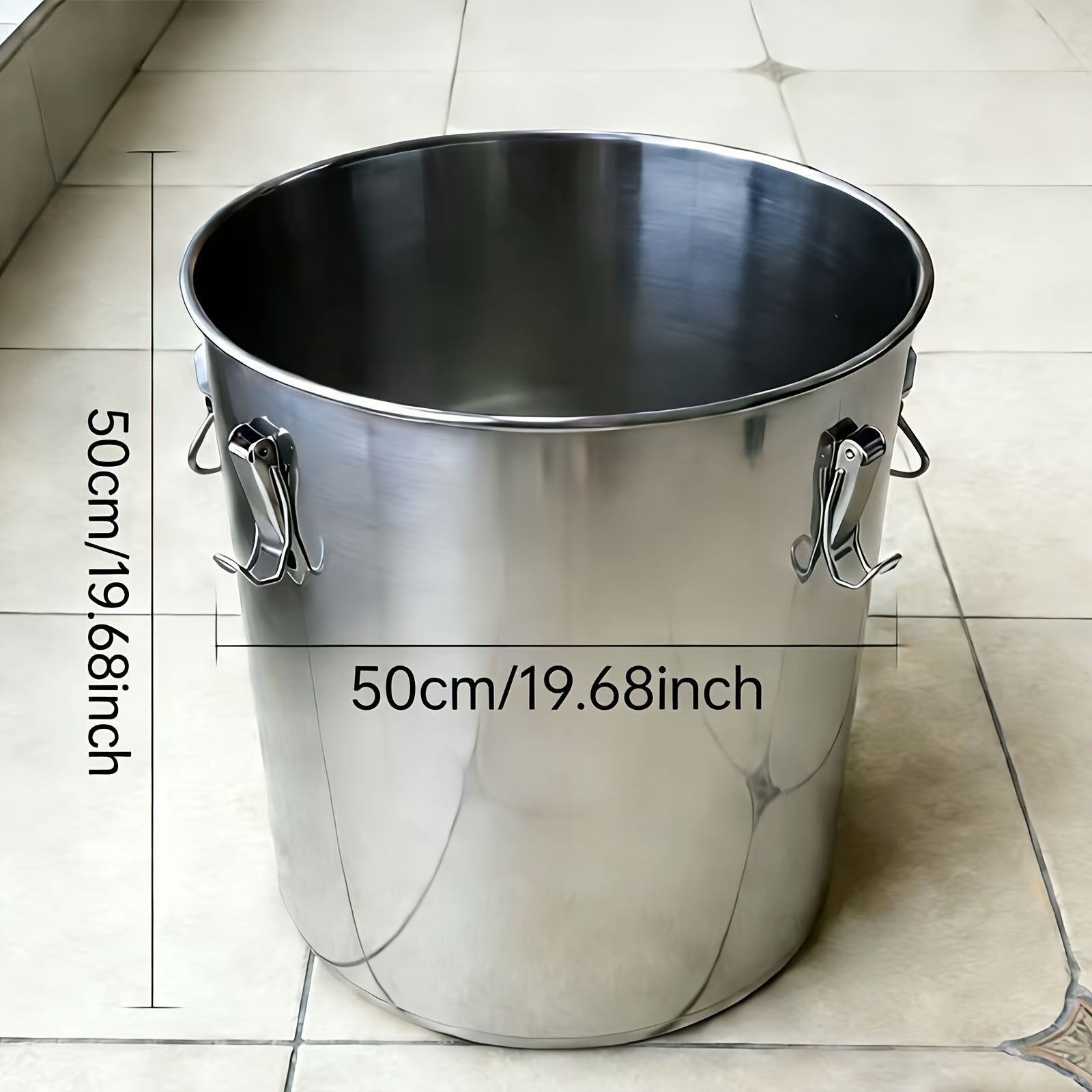 304 Stainless Steel Airtight Container with Lid And Locking Clamp, Featuring A Sealed Design, Versatile for Various Uses, Suitable for Storing Iced Tea, Milk, Rice, And Oil, Providing Protection Against Moisture And Insects