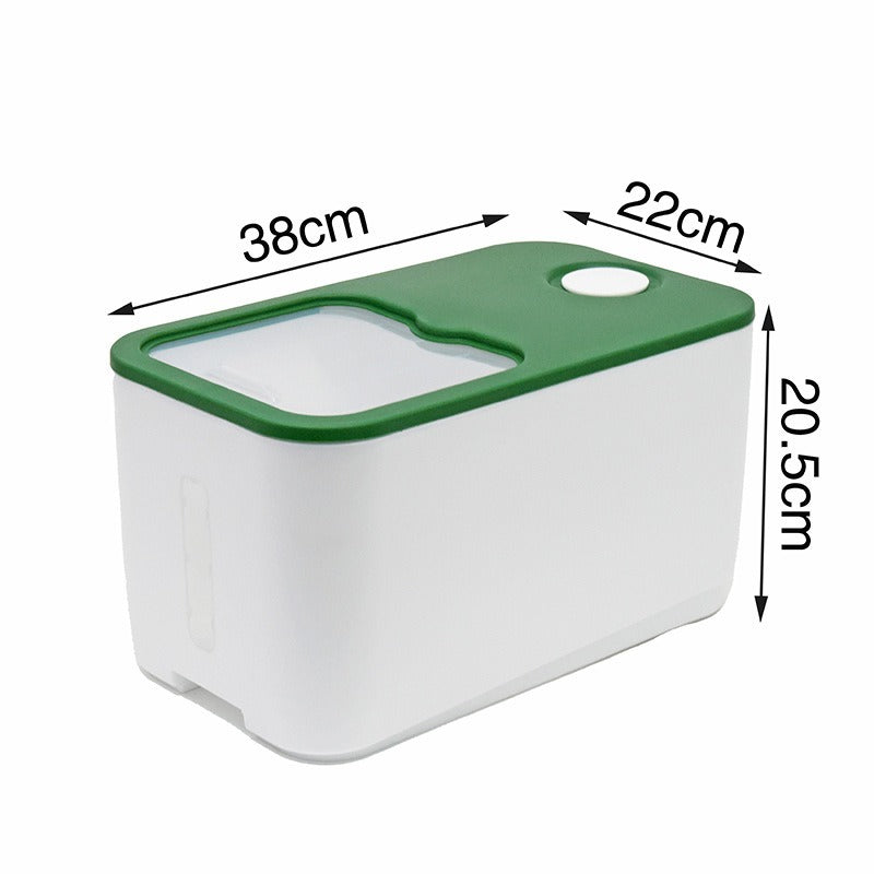 20LB Food Grade Airtight Rice Storage Container Sealed Moisture Insect Proof Cereal Grain Organizer Stackable Dry Food Kitchen Bin with Lock Lid Household Essential