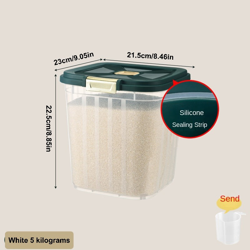 51pcs Large Sealed Grain Storage Container for Kitchen and Pet Food - Moisture-proof and Clear, Easy Access Lid
