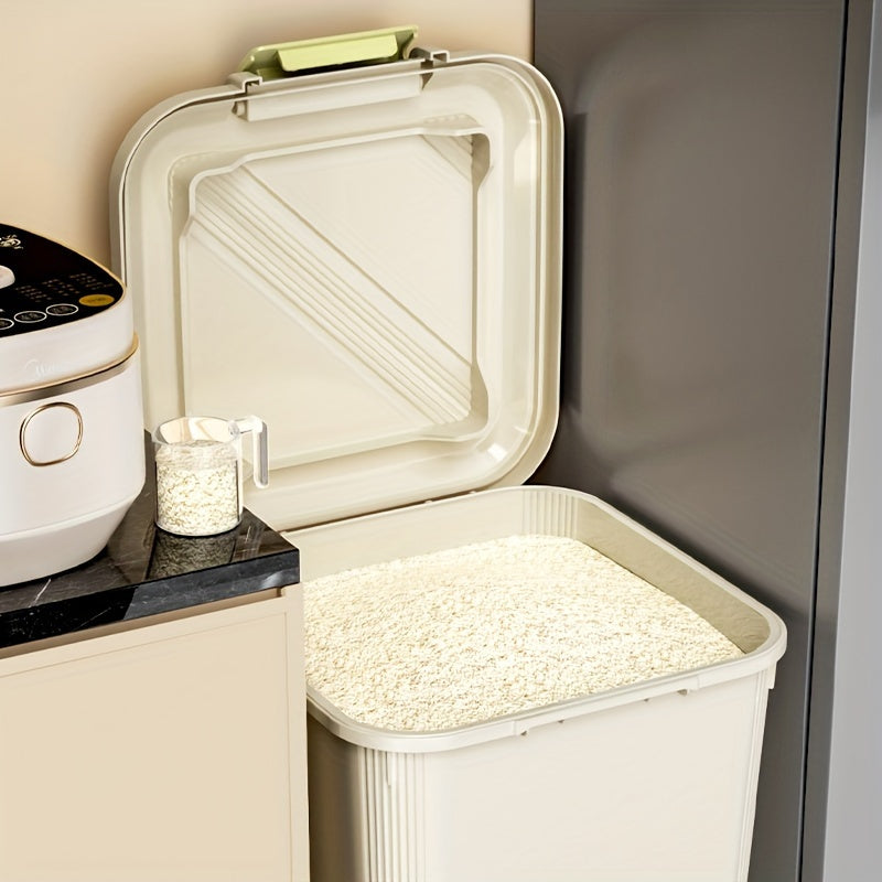 Versatile Rolling Rice & Grain Storage Container with Measuring Cup - 33L\u002F44L Capacity, Moisture-Proof & Insect-Resistant Seal - Ideal for Kitchen Organization - For Fall - Suitable for Home Cooks & Families