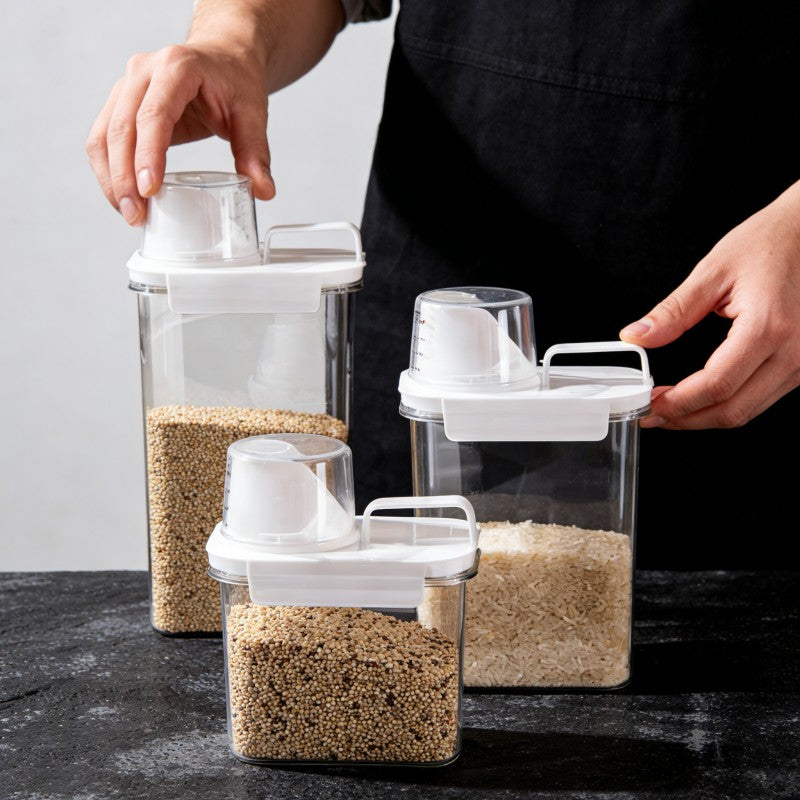 The Wide-Mouth Design of The Grain Jar Makes It Easy to Scoop Out Contents with Your Hand Or a Measuring Cup. It'S Difficult to Retrieve Grains from The Corners of a Narrow-Mouth Jar. This Design Allows for Easy Access to The Ingredients at The Bott